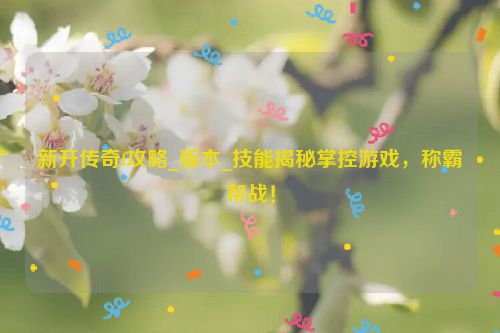 新开传奇f攻略_版本_技能揭秘掌控游戏，称霸帮战！