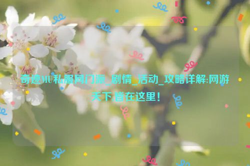 奇迹MU私服网门派_剧情_活动_攻略详解:网游天下,皆在这里！