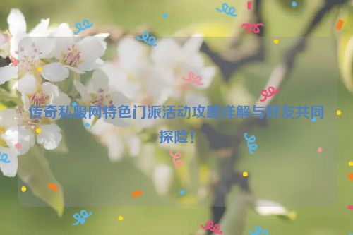 传奇私服网特色门派活动攻略详解与好友共同探险！