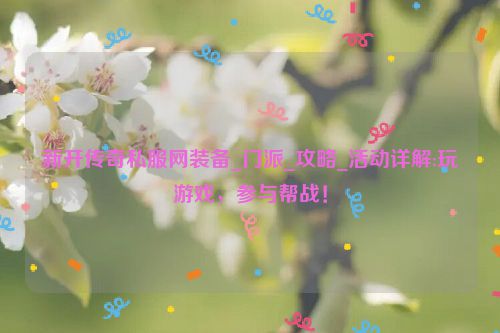 新开传奇私服网装备_门派_攻略_活动详解:玩游戏，参与帮战！