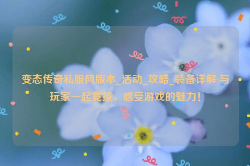 变态传奇私服网版本_活动_攻略_装备详解:与玩家一起竞技，感受游戏的魅力！